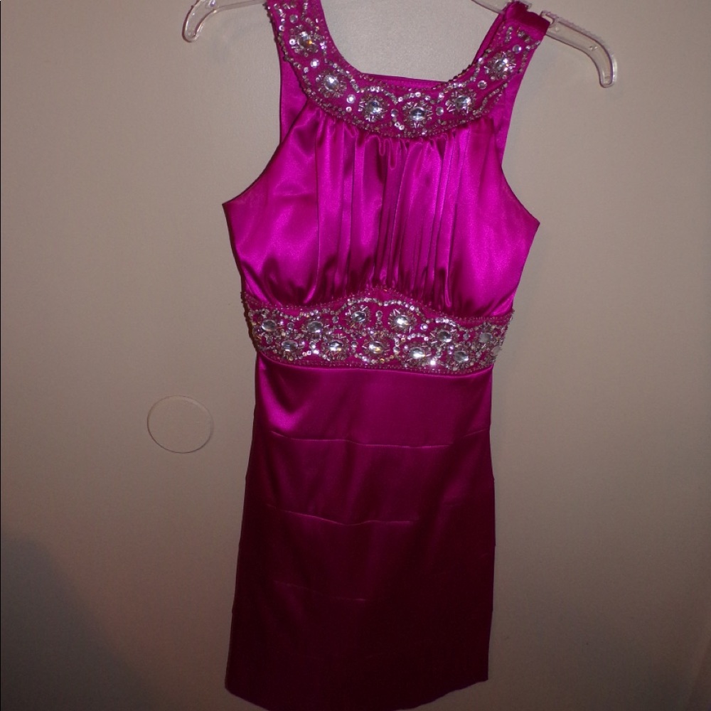 Hoco/Formal Hot Pink Dress